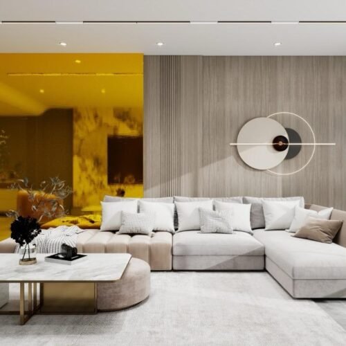 W-29 Gold Mirror Bamboo Charcoal Panel